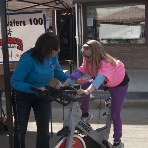 Spin bikes for community education